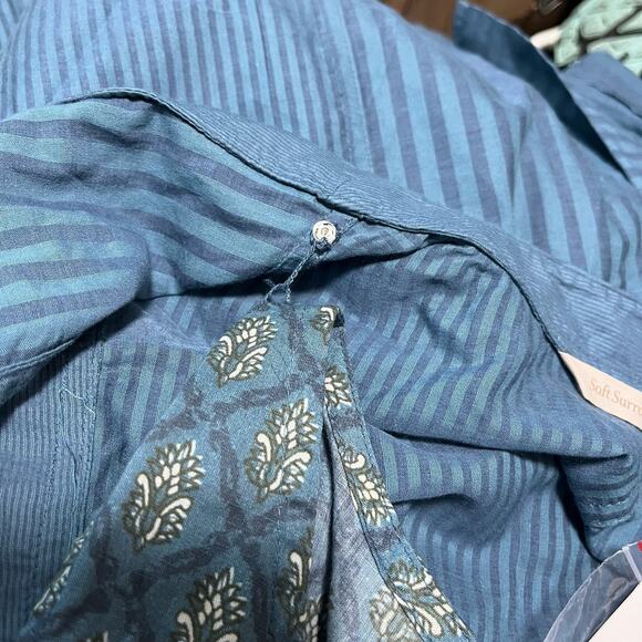 Soft Surroundings Commelina Top & Tank Size M Blue Floral Boho Prairecore NWT - Picture 4 of 9